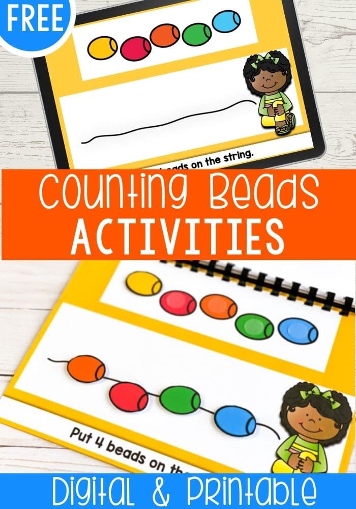 Free printable and digital bead counting activity.