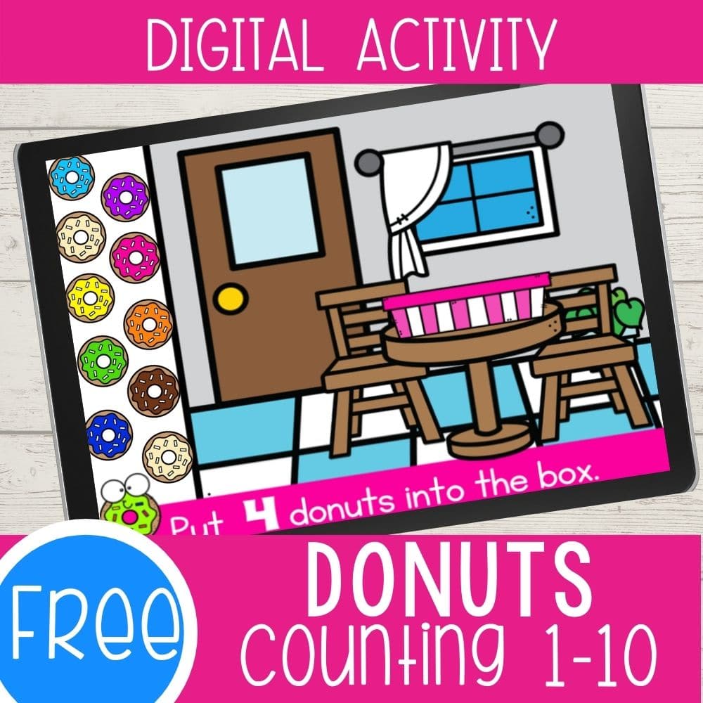 Free Donuts Counting 1-10 Digital Activity featured square image