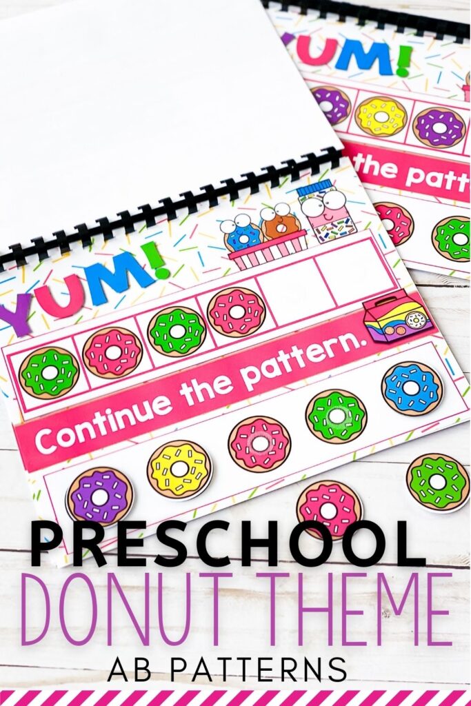 Preschool Donut Theme AB Patterns
