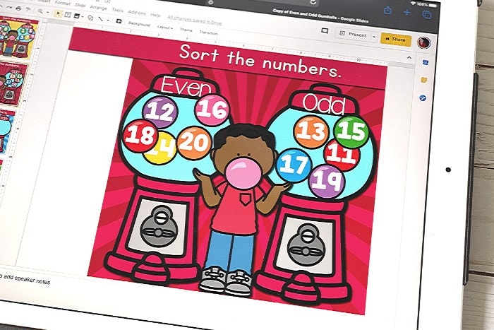 Free even and odd numbers activity for numbers to 100. Practice sorting even and odd numbers with these fun Gumball themed Google Slides and Seesaw activities.