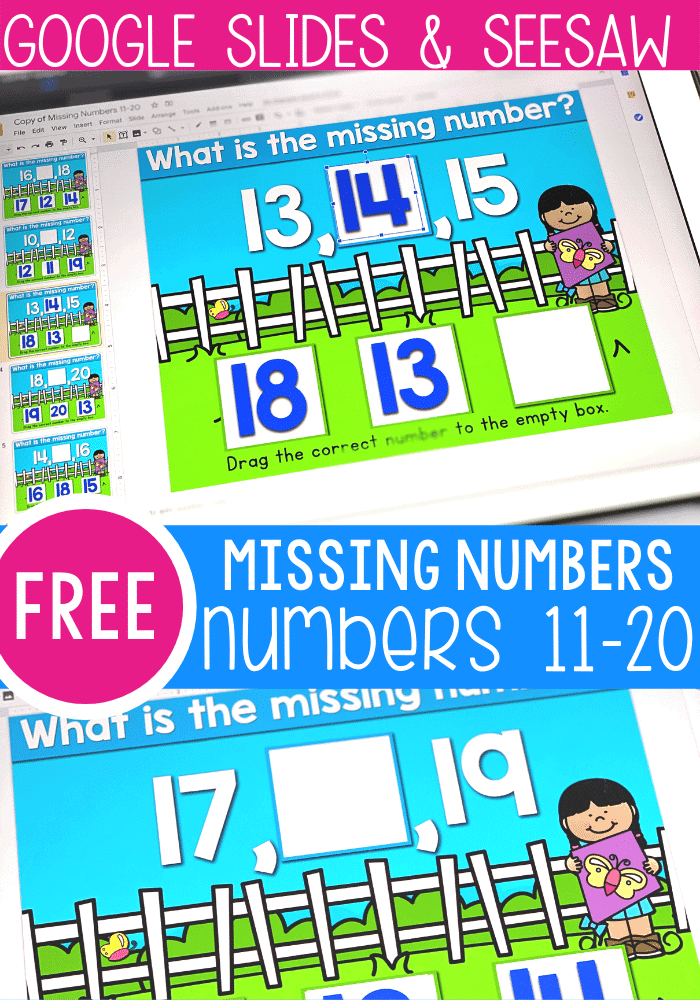 missing number level 1 numbers 11