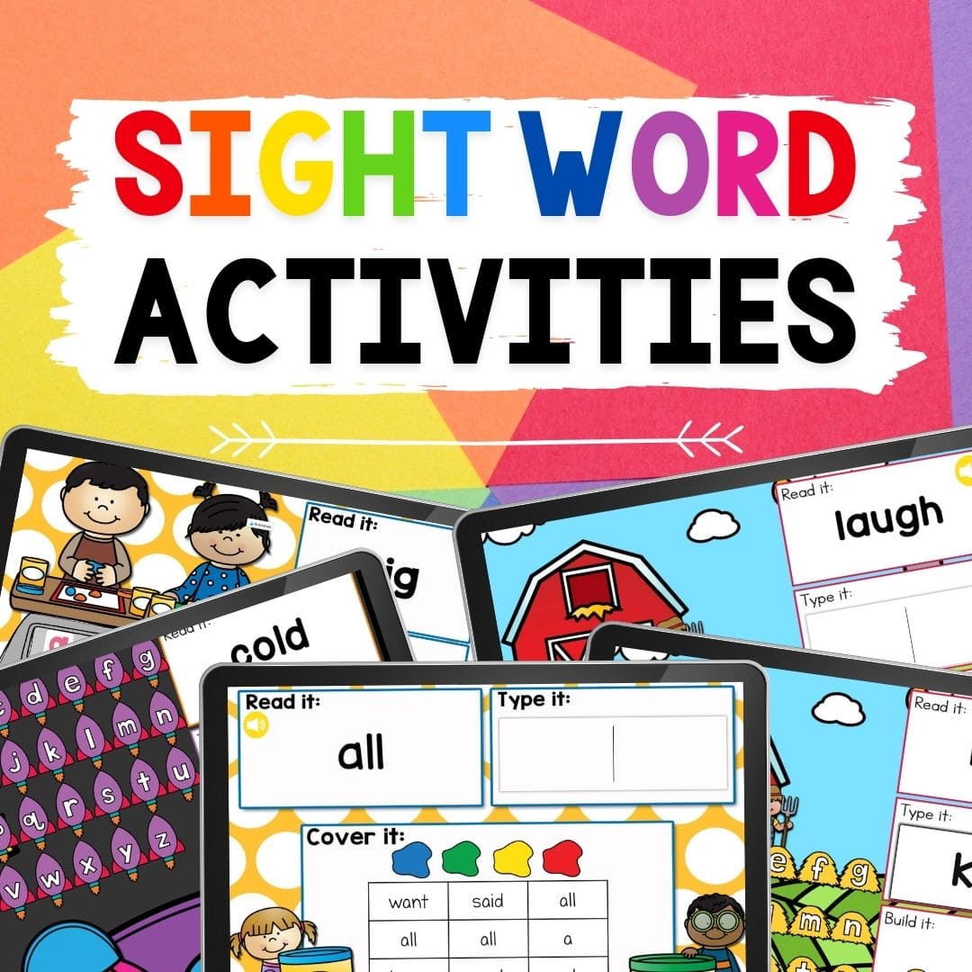 sight word digital activities sq