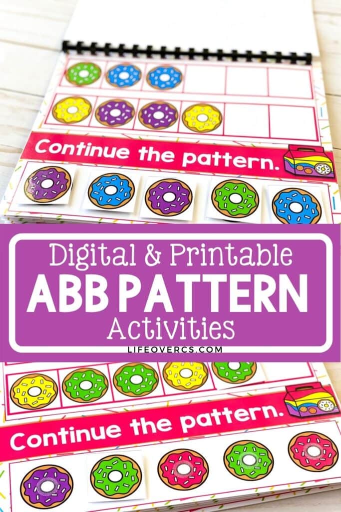 Digital and Printable ABB Pattern Activities