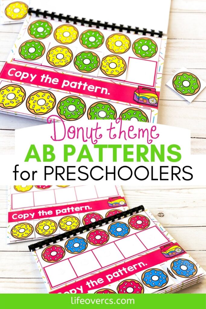 Donut Theme AB Patterns for Preschoolers