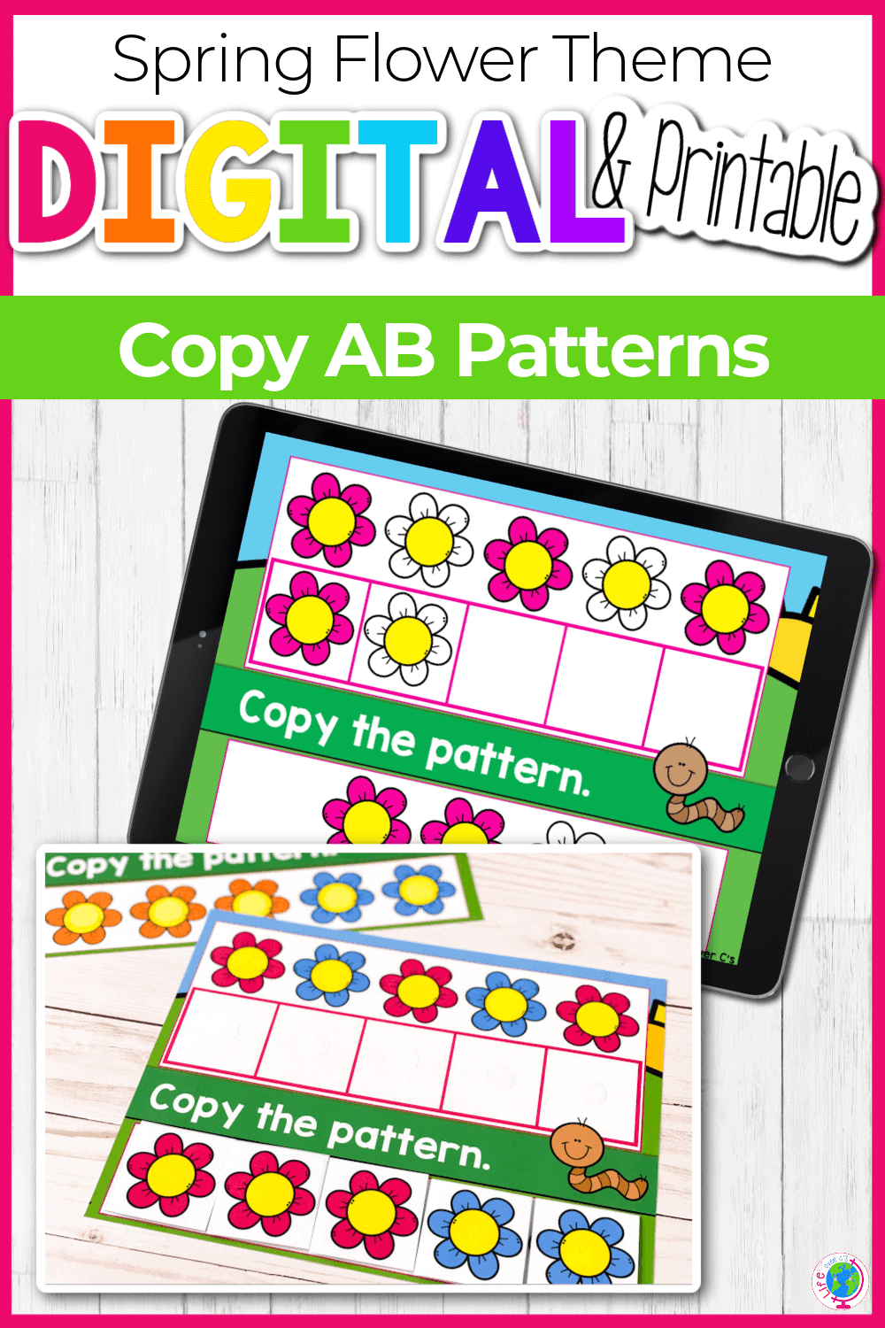 Digital and Printable Copy AB Pattern Activities for Kindergarten - I ...