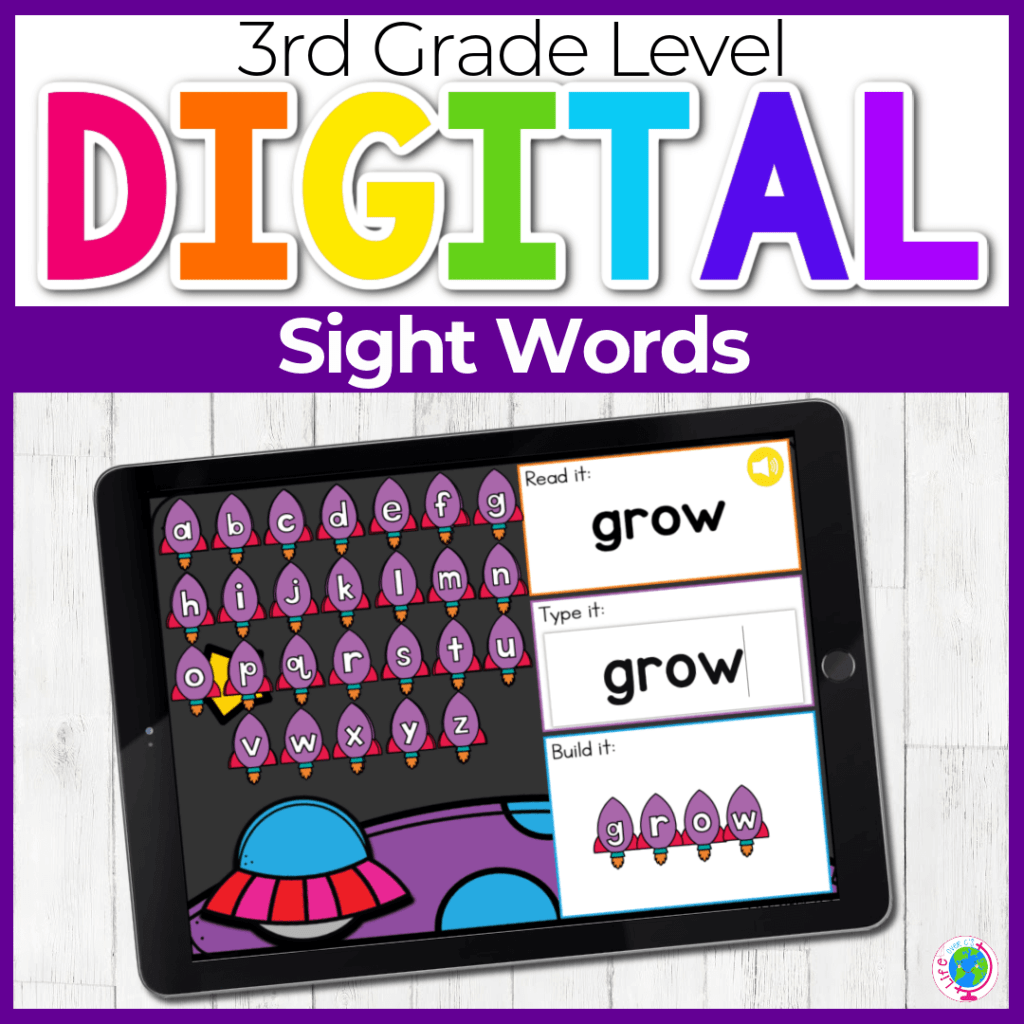 Space Theme 3rd Grade Sight Words Activity