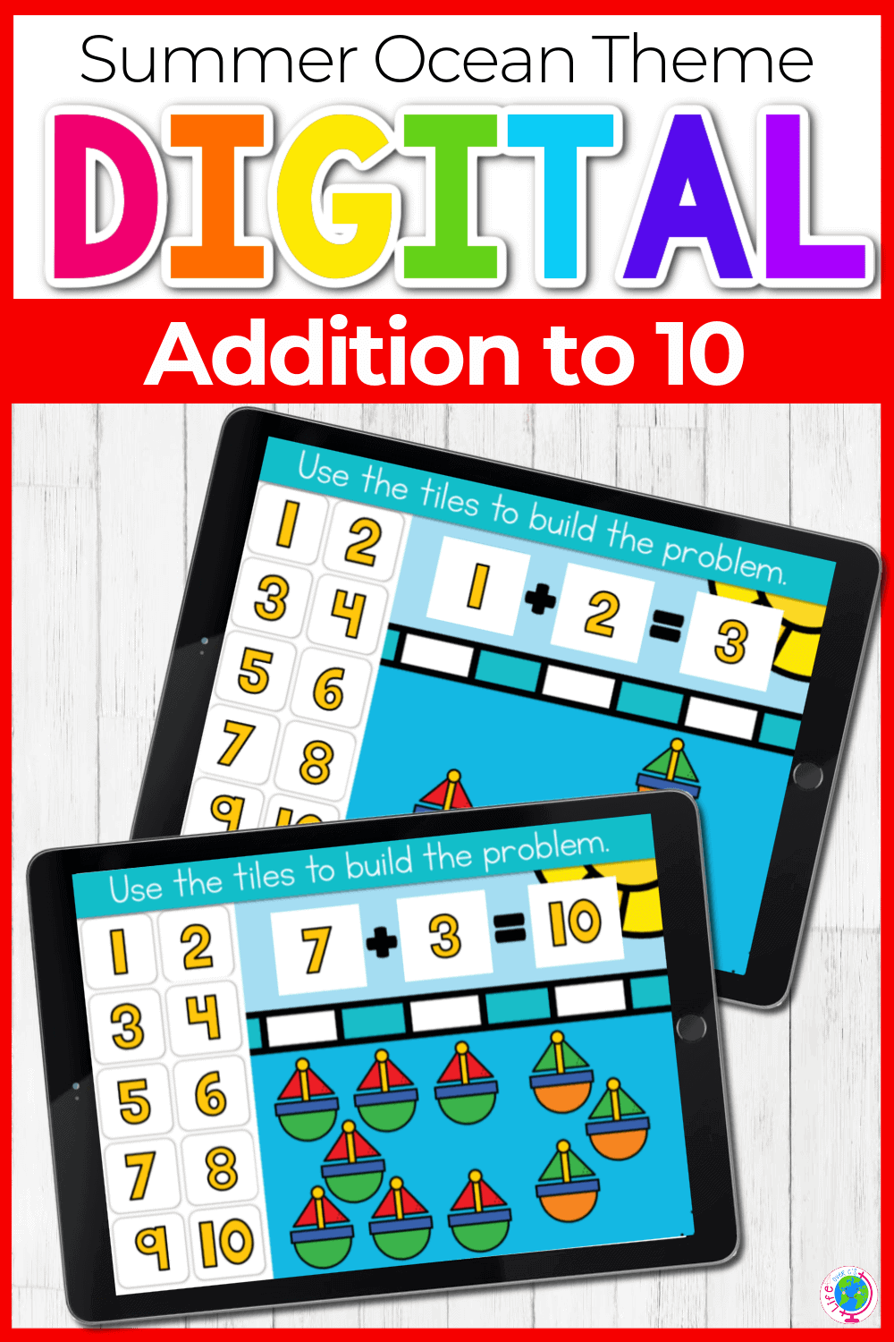 Free digital ocean theme addition to 10 activity .