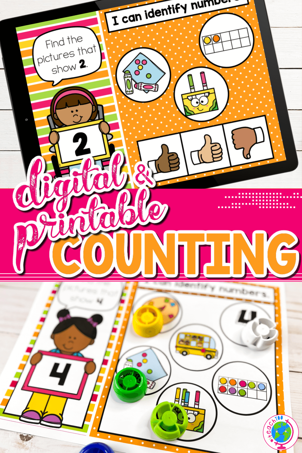 Free Digital and Printable Number Identification Game for Preschool