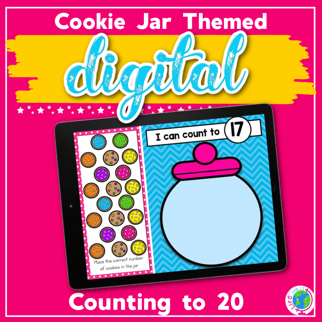 Kindergarten students will love practicing number recognition and counting with this fun cookie-themed digital activity for Google slides or Seesaw.