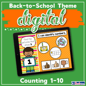 Digital counting game for preschool with a printable option!