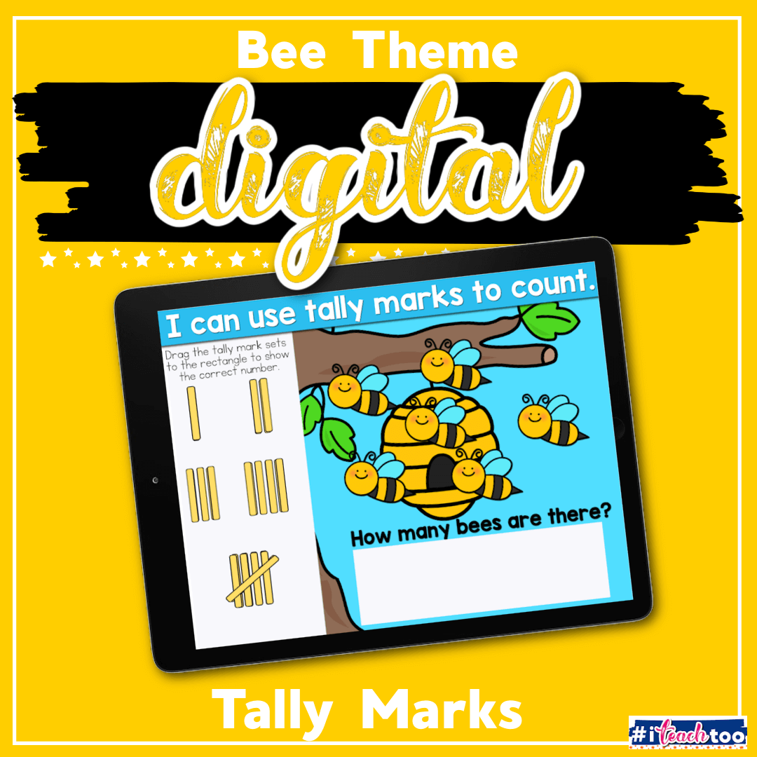 Bee Themed Tally Marks Activity for First Grade