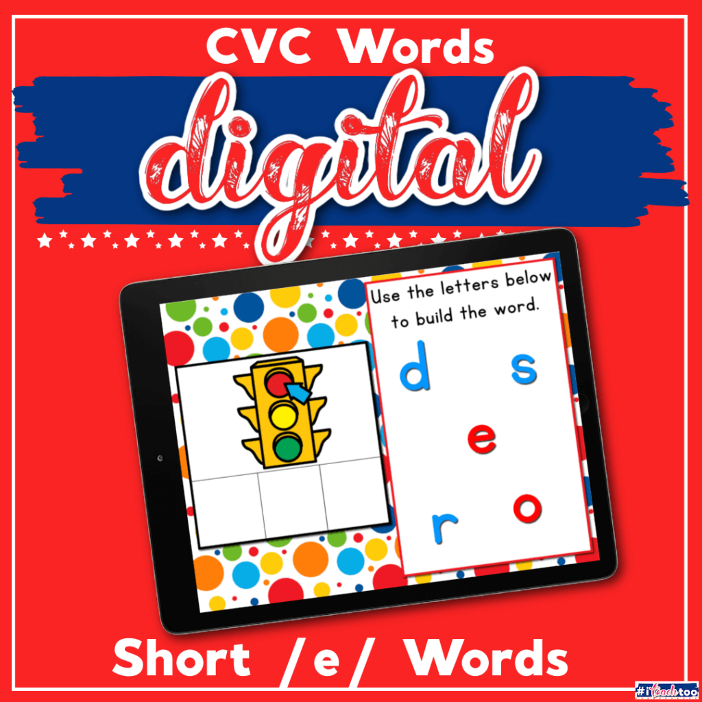 These CVC Word Family "E" Google Slide activities are very fun to use. One of the first sets of words you start learning to read and CVC word family words. Use technology to get kids excited about learning with these Google Slides!