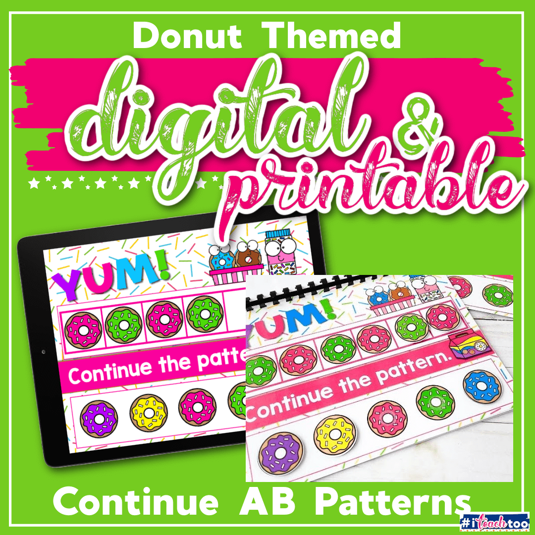 Donut Theme Continue AB Patterns For Preschool