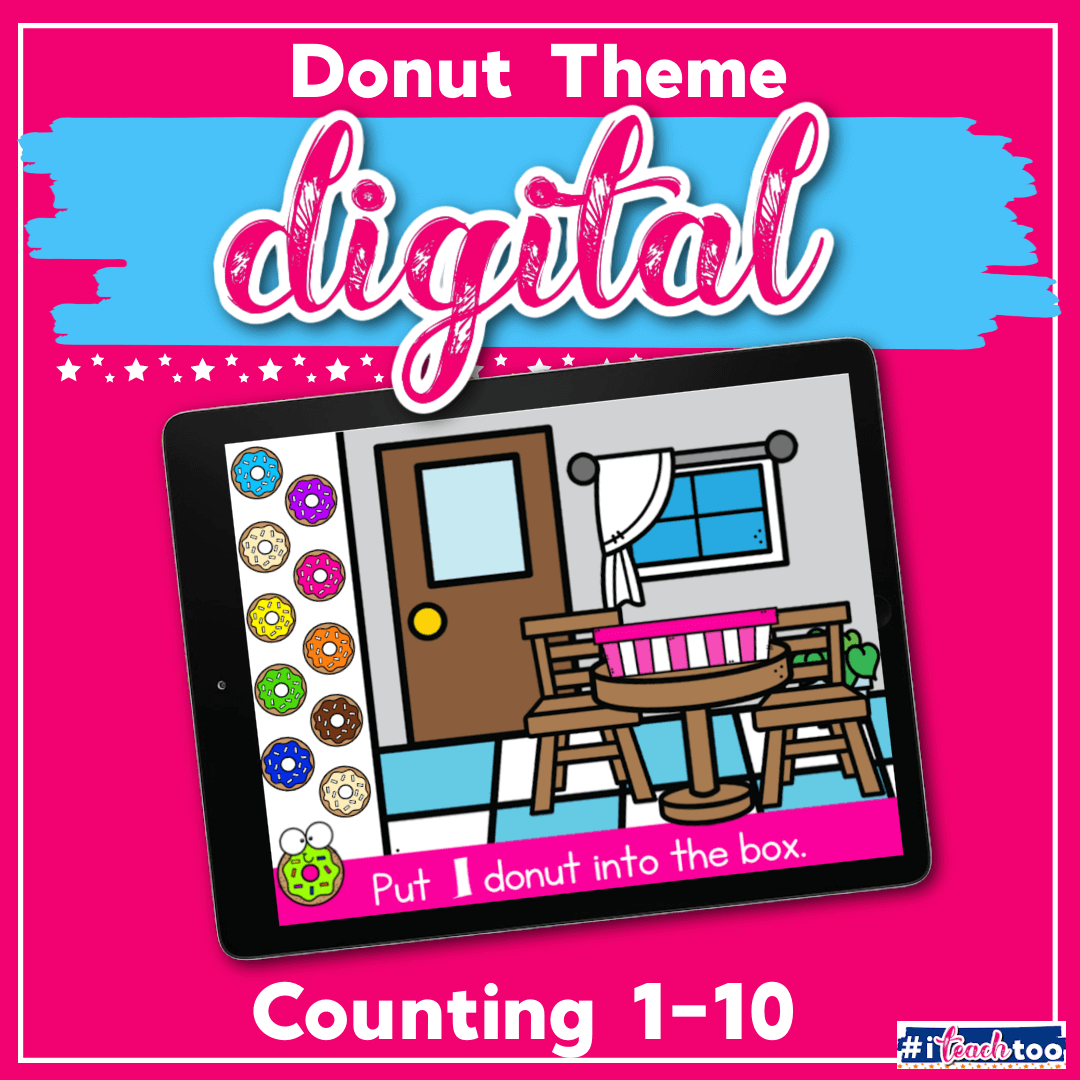 Digital Counting 1-10 Preschool Donut Activities