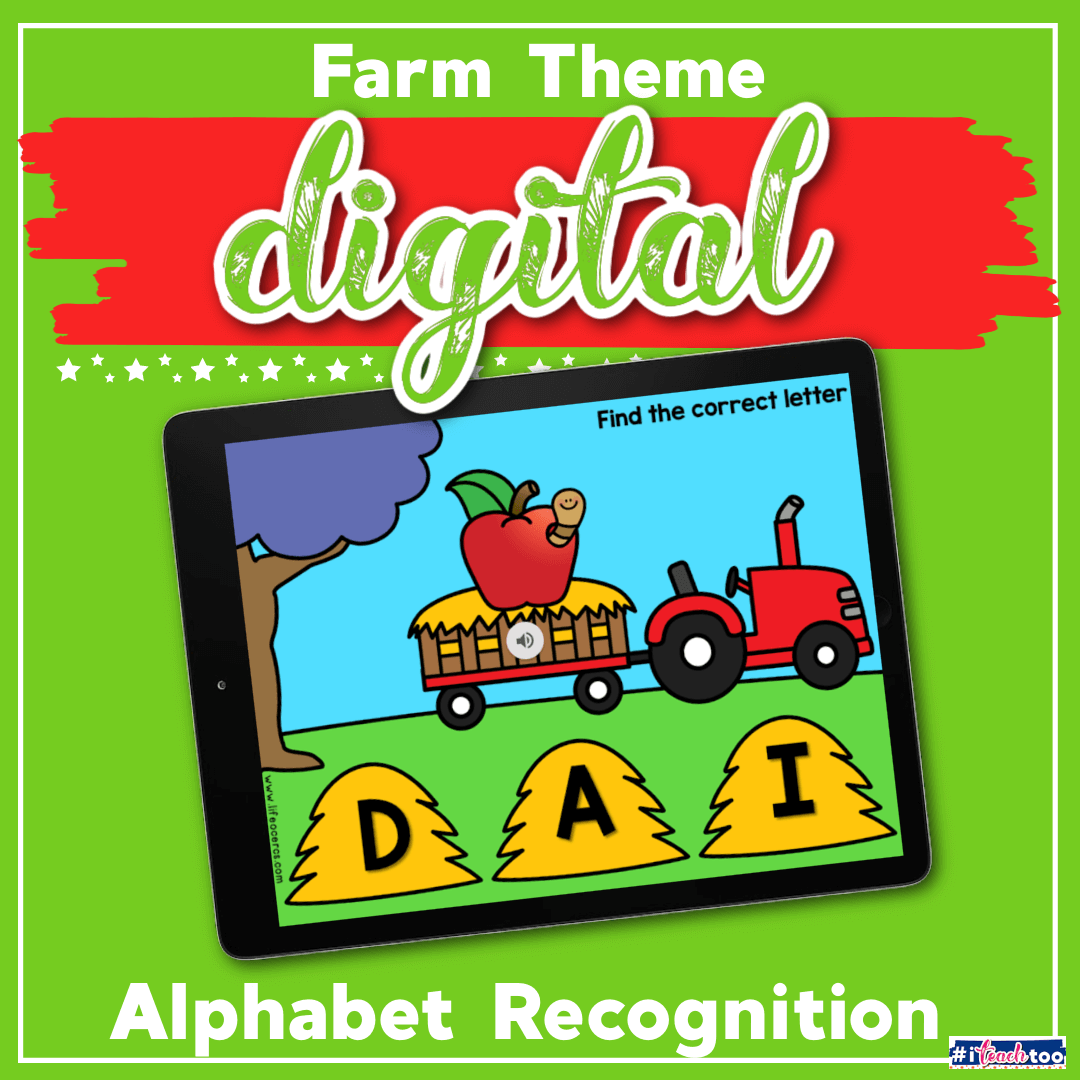 Digital Farm Theme Beginning Sounds Activity for Preschool