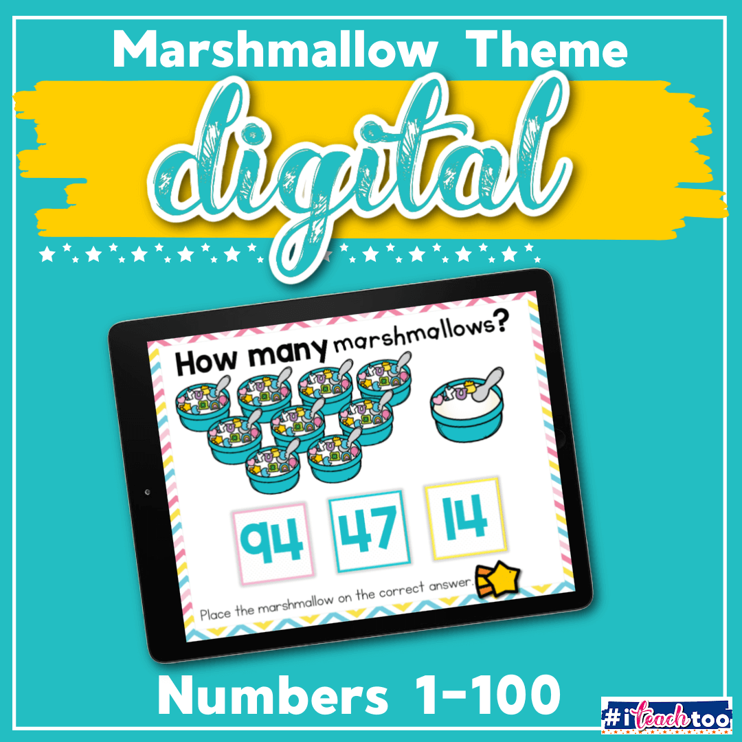 Digital Marshmallow Cereal Counting Activity Numbers to 100