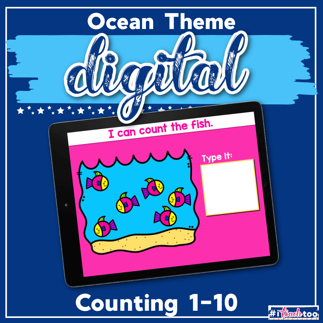 Free Digital Fish Arrays Counting Activity for Kids