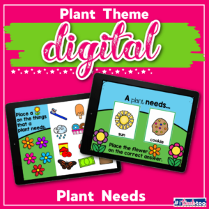 kindergarten what plants need to grow digital worksheets for Google Slides and Seesaw