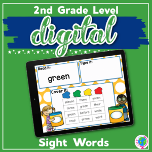 Free sight words I Spy Activity for 2nd grade. Use this fun Google Slides and Seesaw digital activity to practice 2nd grade sight words.