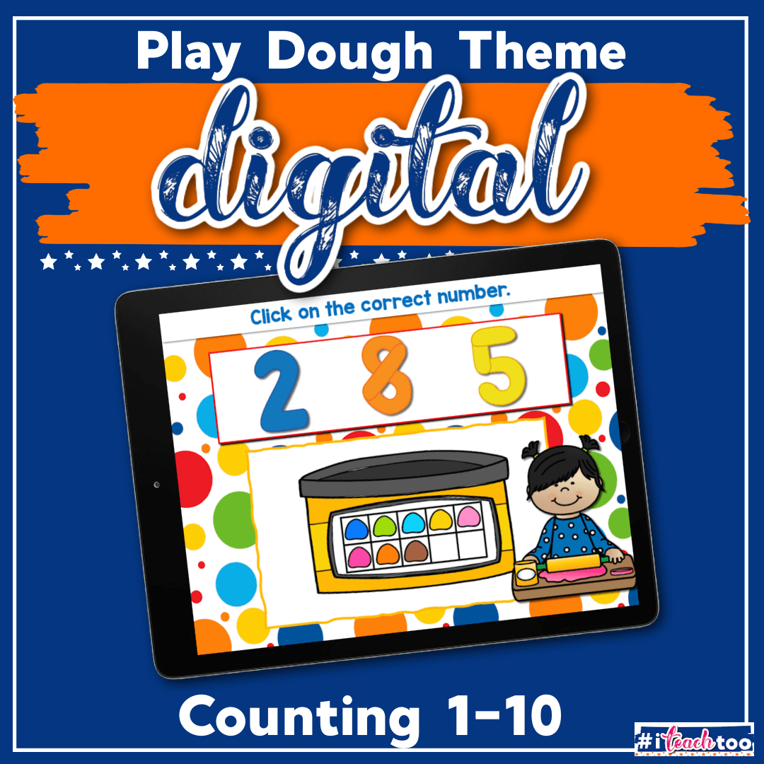 Play Dough Ten Frames Digital Counting Activities for Kindergarten