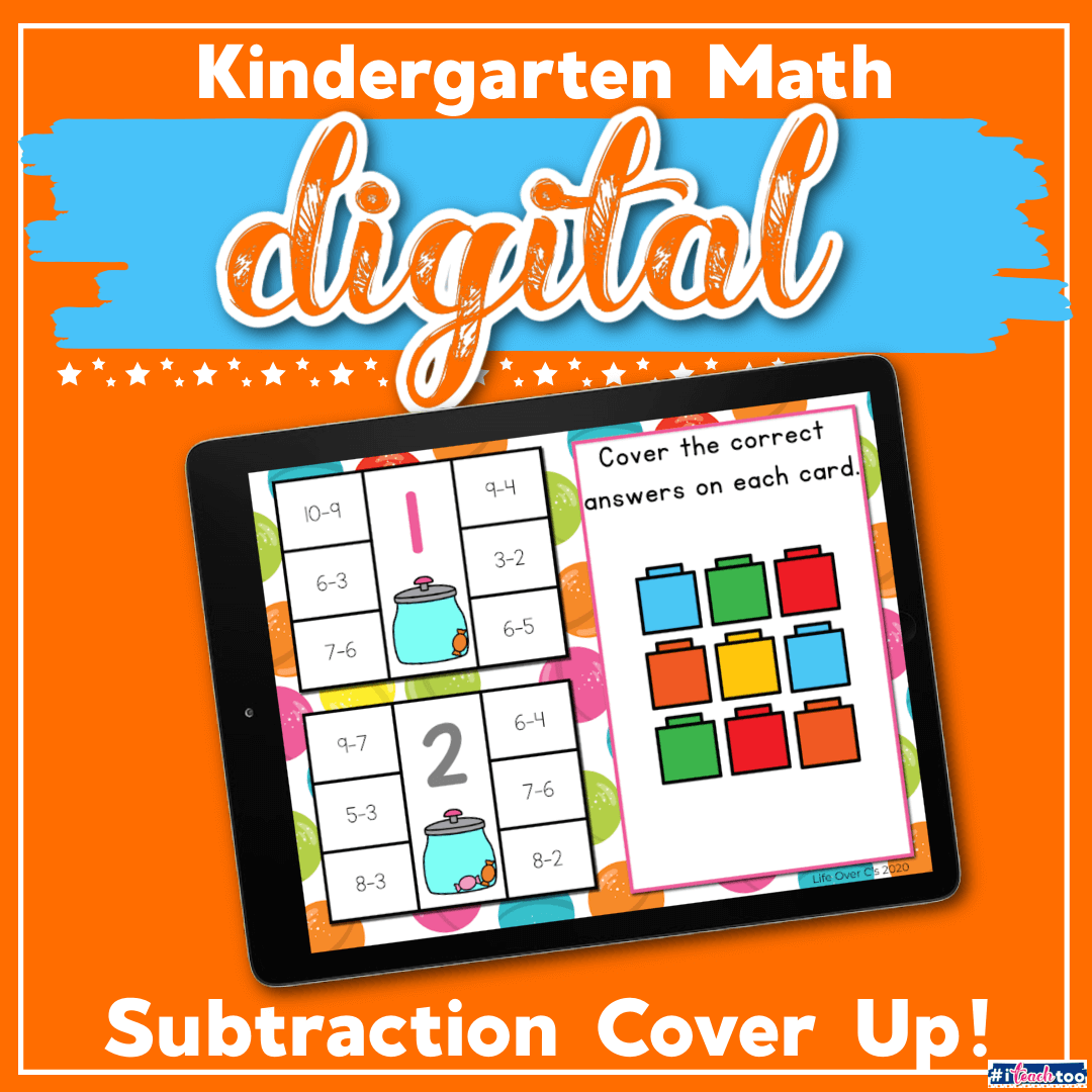 Cover Up! Subtraction Activities for Kindergarten