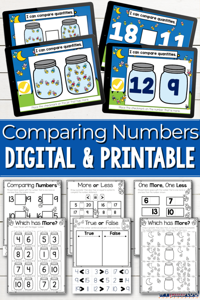 Comparing Numbers Lesson Bundle for Kids