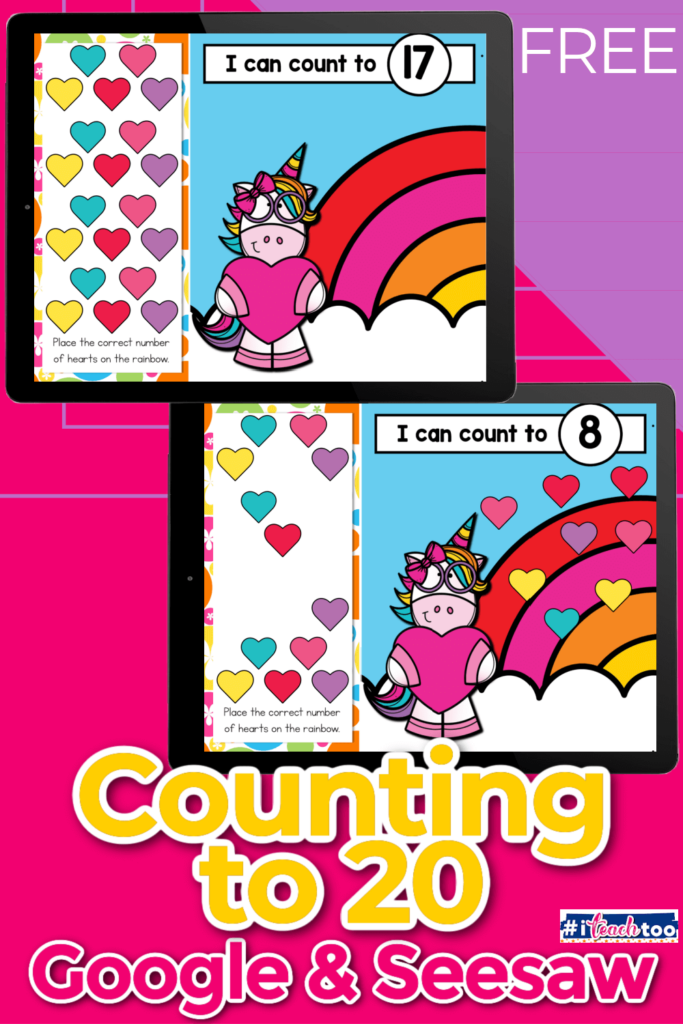 Counting to 20 Digital Game for Beginning Math