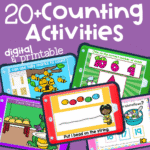 20+ counting activities for Google Slides, seesaw and some printable versions included
