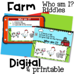 Farm Animals "Who am I? Inferencing Riddles for Kids 39 Farm-themed riddles activity for preschool and kindergarten. Students solve simple who am I riddles with digital and printable options.