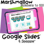 Digital Marshmallow Cereal Counting Activity Numbers to 100 24 Marshmallow-themed counting to 100 game for kindergarten and first grade students to practice number identification with engaging digital format