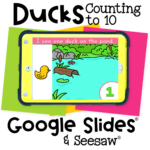 Easy Duck Counting Math Activity for Preschool 17 Interactive preschool counting activity with ducks on a pond. Students count and identify numbers 1-10 in a digital format for Seesaw and Google Slides