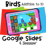 Kindergarten Addition to 10 Bird Themed Activity 15 Bird-themed addition to 10 activity for preschool and kindergarten on Google Slides and Seesaw. Children use number tiles to build simple addition problems